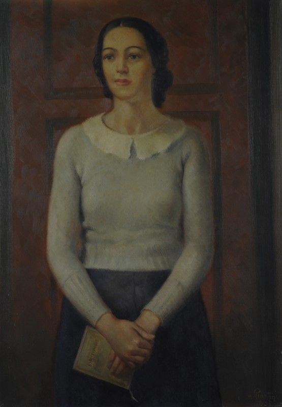 Aldo Piantini - Ritratto di Signora con Libro