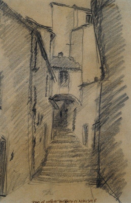 Vittorio Invernizzi - Scorcio di paese