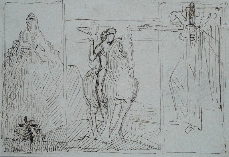 Federigo Angeli - Figura a Cavallo