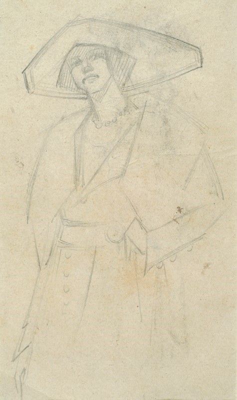 Federigo Angeli - Figura con Cappello