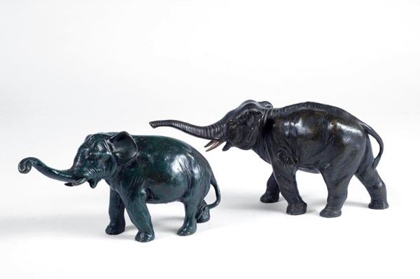 Due elefanti  - Auction FURNISHINGS AND OBJECTS - Galleria Pananti Casa d'Aste