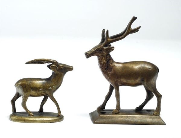 Anonimo, XX sec. : Antilope e cervo  - Asta ARREDI E OGGETTISTICA - Galleria Pananti Casa d'Aste