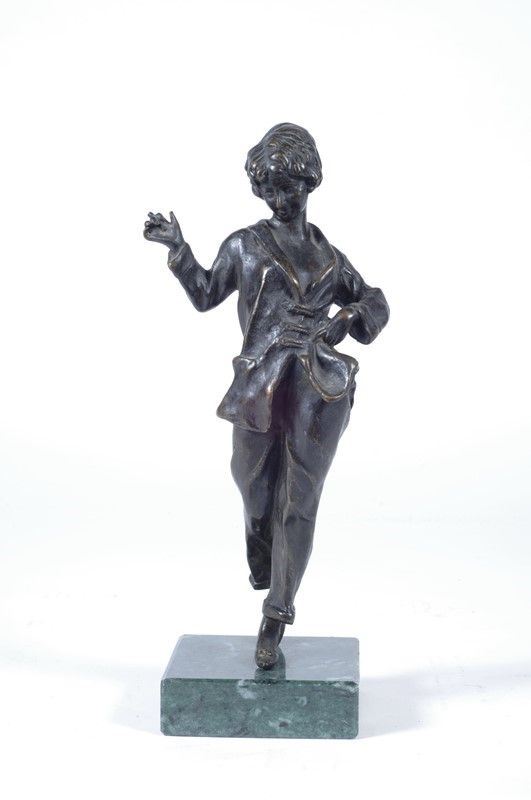 Anonimo, XX sec. : Signora  - Bronzo - Asta ARREDI E OGGETTISTICA - Galleria Pananti Casa d'Aste