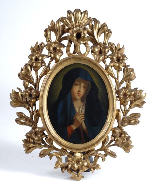 Anonimo, XIX sec. : Madonna da Sassoferrato  - Olio su cartone - Auction STORART - UNA PREZIOSA COLLEZIONE TOSCANA - II - Galleria Pananti Casa d'Aste