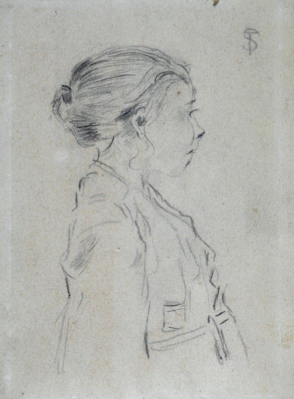 Telemaco Signorini - Profilo di Donna