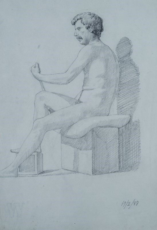 G. Castellucci : Nudo  (1987)  - Matita su carta - Asta STORART - UNA PREZIOSA COLLEZIONE TOSCANA - II - Galleria Pananti Casa d'Aste