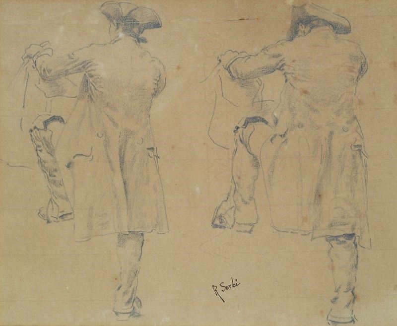 Raffaello Sorbi - Studio per Uomo che Sale a Cavallo