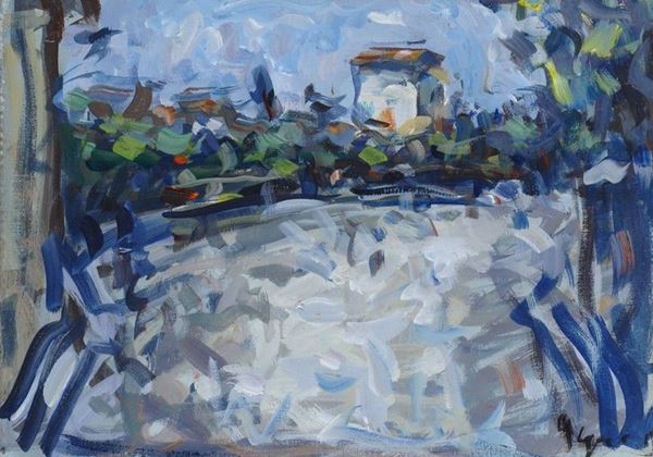 Enzo Pregno : Paesaggio  - Olio su tela - Auction STORART - ARTE MODERNA E CONTEMPORANEA - IV - Galleria Pananti Casa d'Aste