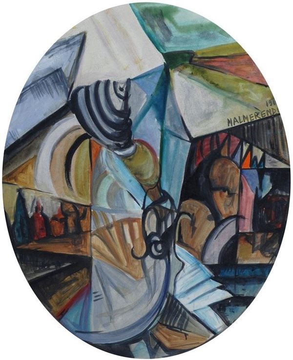 Giannetto Malmerendi : Composizione  (1915)  - Acquerello su carta - Asta STORART - ARTE MODERNA E CONTEMPORANEA - IV - Galleria Pananti Casa d'Aste