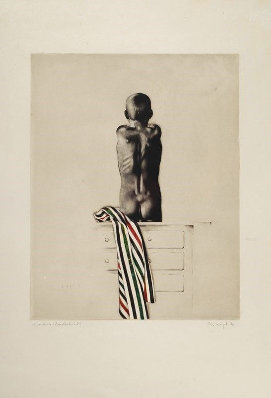 Peter Nagel : Senza titolo  (1970)  - Acquaforte e mezzotinto - Asta GRAFICA ED EDIZIONI - Galleria Pananti Casa d'Aste