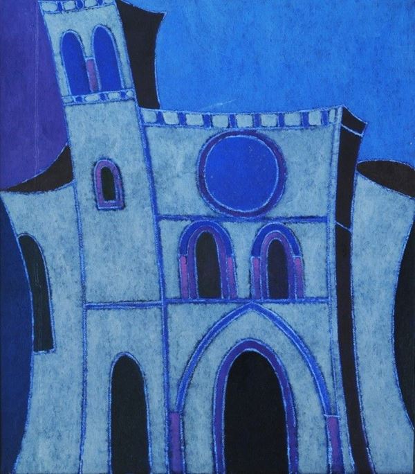 Lisandro Ramacciotti : La mia cattedrale  - Acrilico su tela - Auction Arte Moderna e Contemporanea - III - Galleria Pananti Casa d'Aste