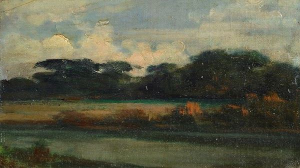 Anonimo, XIX sec. : Paesaggio  - Olio su tela riportata su cartone - Auction AUTORI DEL XIX E XX SEC - II - Galleria Pananti Casa d'Aste
