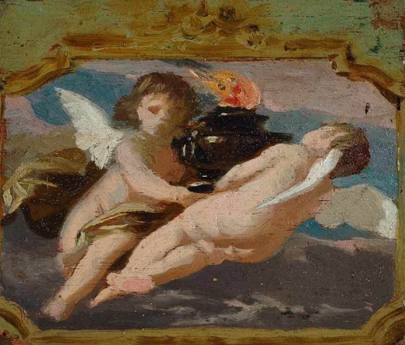 Scuola Toscana, Seconda Metà XIX Sec. - Allegoria dei Quattro Elementi