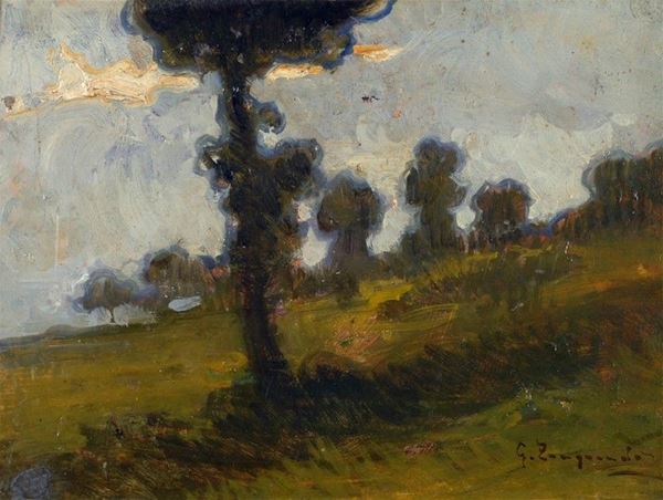 Giovanni Zangrando - Paesaggio con alberi