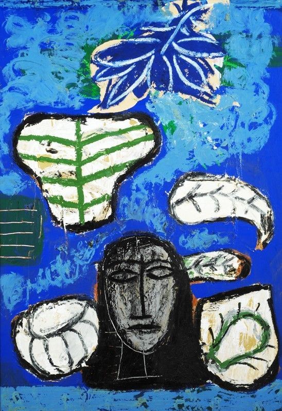 Mimmo Paladino : Senza titolo  (2003)  - Olio su cartone - Auction Arte Moderna e Contemporanea - III - Galleria Pananti Casa d'Aste