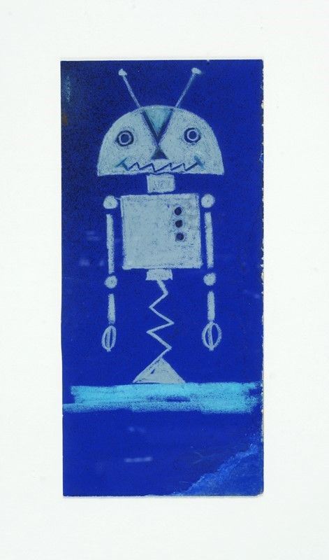 Pino Pascali : Robot  (1963)  - Tecnica mista su cartoncino - Asta Arte Moderna e Contemporanea - III - Galleria Pananti Casa d'Aste