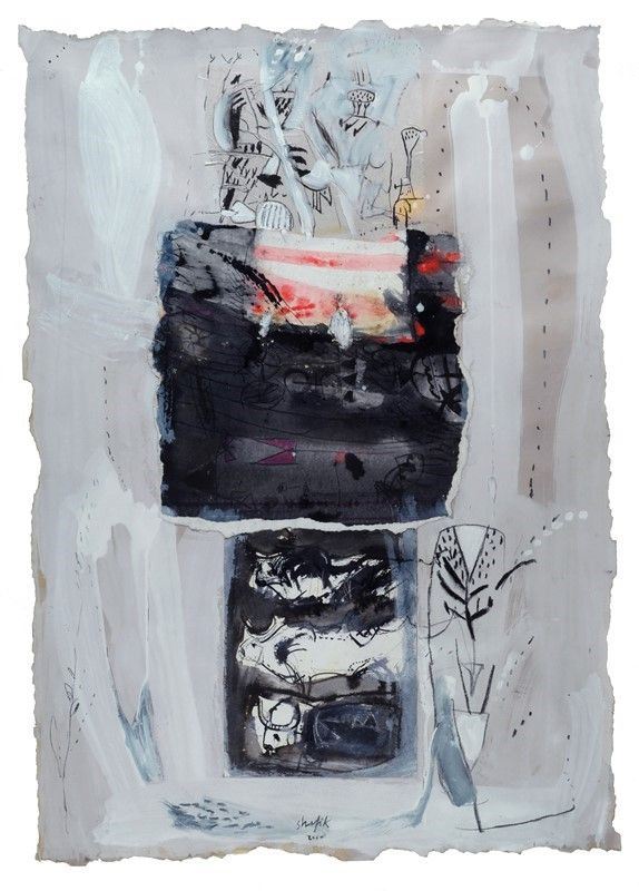 Medhat Shafik : Senza titolo  (2000)  - Tecnica mista su carta - Auction Arte Moderna e Contemporanea - III - Galleria Pananti Casa d'Aste
