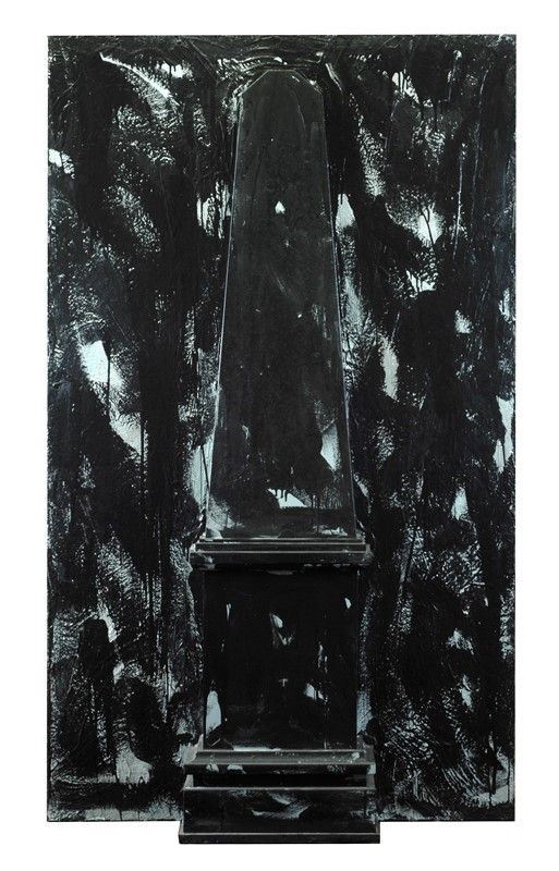 Tano Festa : Obelisco  (1963)  - Smalto su tavola - Auction Arte Moderna e Contemporanea - III - Galleria Pananti Casa d'Aste