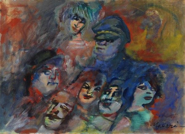 Mino Maccari : Figure  - Olio su compensato - Asta Arte Moderna e Contemporanea - III - Galleria Pananti Casa d'Aste