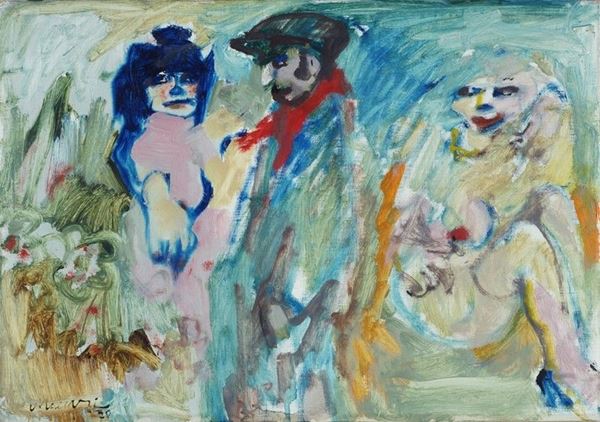 Mino Maccari : Figure   (1978)  - Olio su tela - Asta Arte Moderna e Contemporanea - III - Galleria Pananti Casa d'Aste