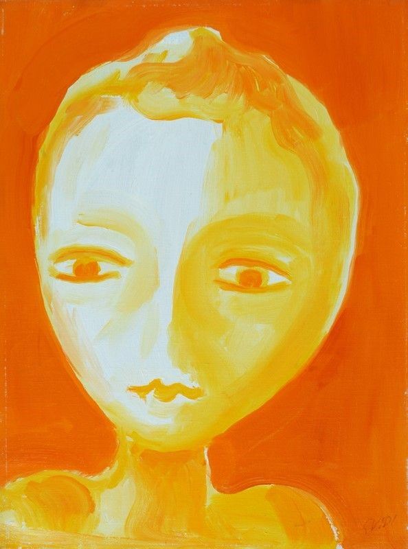 Virgilio Guidi : Testa fondo rosso  - Olio su tela - Auction Arte Moderna e Contemporanea - III - Galleria Pananti Casa d'Aste