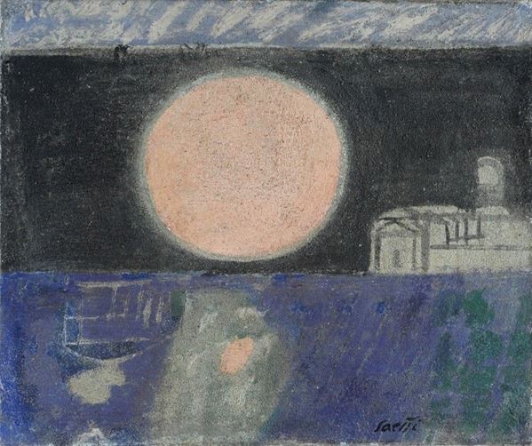 Bruno Saetti : Senza titolo  - Affresco riportato su tela - Auction Arte Moderna e Contemporanea - III - Galleria Pananti Casa d'Aste