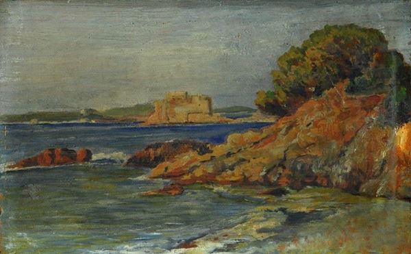 Anonimo, XIX - XX sec. : Marina  - Olio su tavola - Auction AUTORI DEL XIX E XX SEC - Galleria Pananti Casa d'Aste