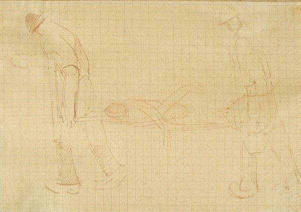 Lorenzo Viani : Soldati  - China su carta - Auction AUTORI DEL XIX E XX SEC - II - Galleria Pananti Casa d'Aste