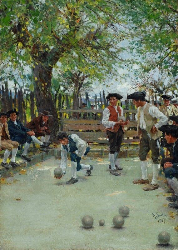 Raffaello Sorbi - Giocatori di bocce 