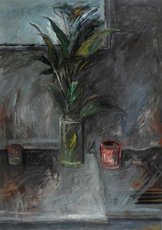 Gaetano D'Amico : Interno con vaso di fiori  - Olio su compensato - Auction ARTE MODERNA - Galleria Pananti Casa d'Aste