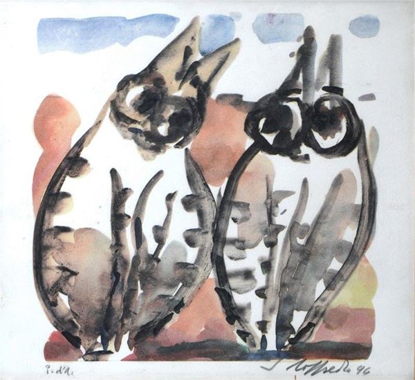 Silvio Loffredo : Gatti  - Auction AUTORI DEL XIX E XX SEC - Galleria Pananti Casa d'Aste