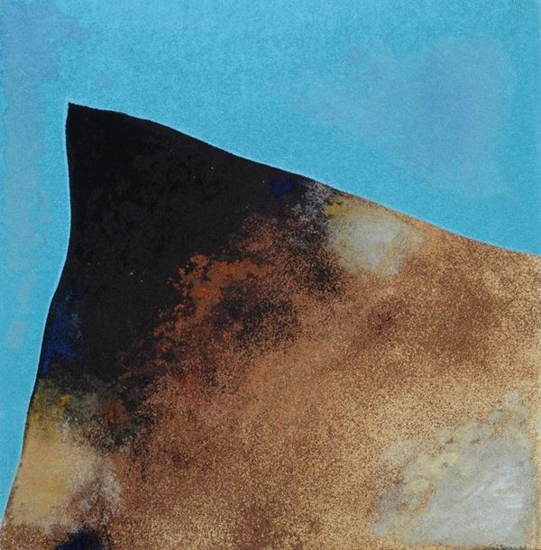 Giuseppe Santomaso : Senza titolo  (1973)  - Tecnica mista e collage  su cartoncino - Auction Arte Moderna e Contemporanea - III - Galleria Pananti Casa d'Aste