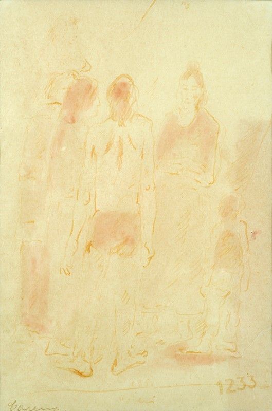 Felice Carena : Figure  (1951)  - China e china acquarellata su carta - Auction Arte Moderna e Contemporanea - III - Galleria Pananti Casa d'Aste