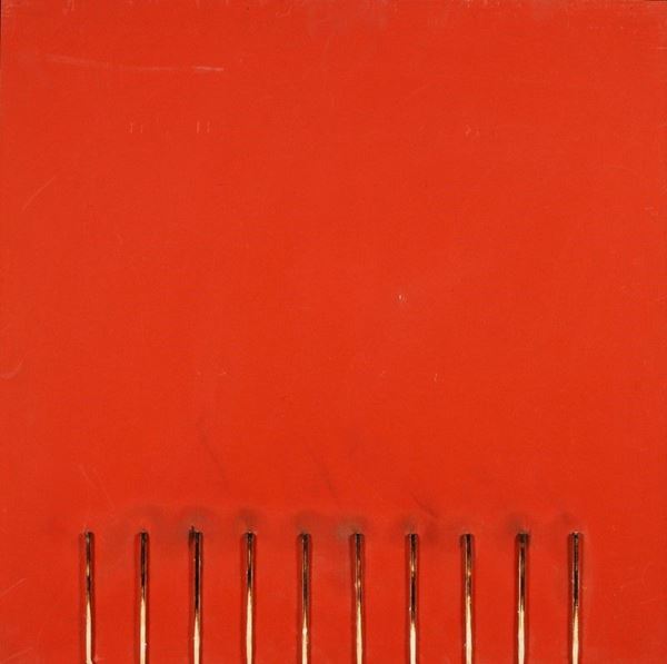 Bernard Aubertin : Dessin de feu  (2010)  - Fiammiferi bruciati su tavola - Auction Arte Moderna e Contemporanea - III - Galleria Pananti Casa d'Aste