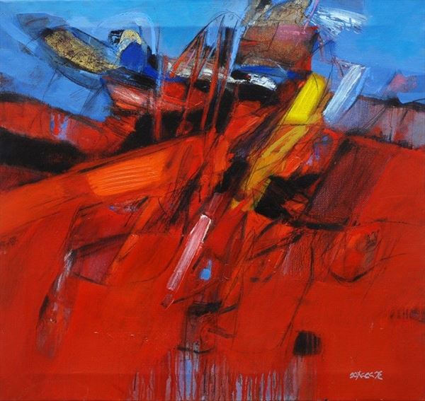 Vittorio Sopracase : Agonia delle foglie   (2001)  - Olio su tela - Asta Arte Moderna e Contemporanea - III - Galleria Pananti Casa d'Aste
