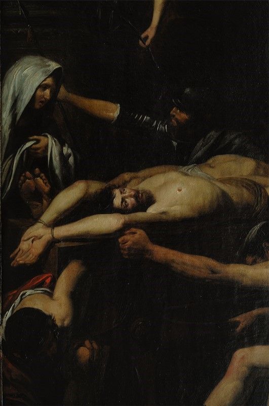 Valentin De Boulogne - Martirio dei Santi Processo e Martiniano (bozzetto per la Pala di San Piet...