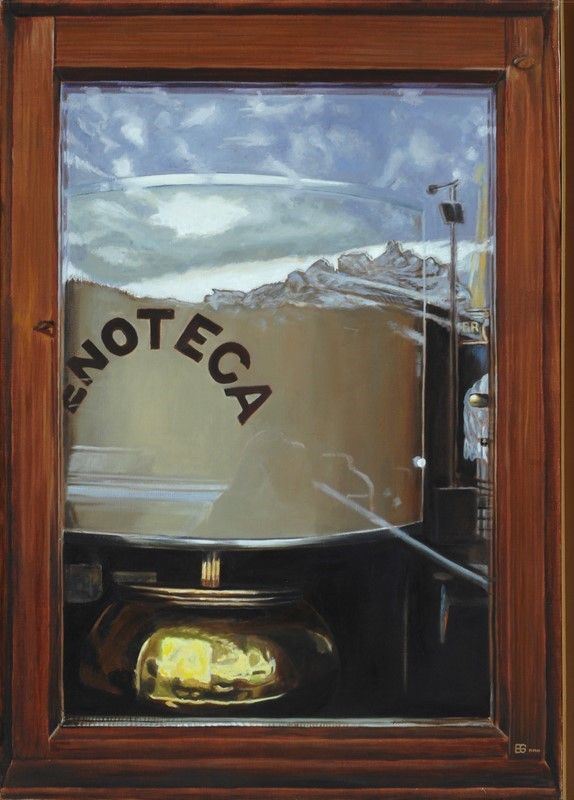 Enrico Ghinato : Enoteca  (2006)  - Olio su lino - Auction Arte Moderna e Contemporanea - III - Galleria Pananti Casa d'Aste