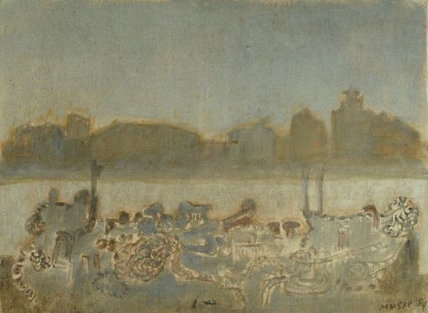 Zoran Music : Canale della Giudecca  (1980)  - Olio su tela - Auction Arte Moderna e Contemporanea - III - Galleria Pananti Casa d'Aste
