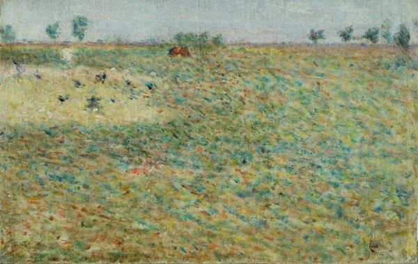 Angelo Torchi : Campagna fiorita  - Olio su tela riportata su cartone - Auction AUTORI DEL XIX E XX SEC - II - Galleria Pananti Casa d'Aste