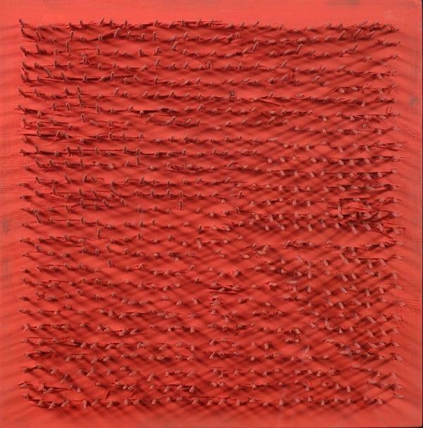 Bernard Aubertin : Tableau clous  (1970)  - Tecnica mista e chiodi su tavola - Auction Arte Moderna e Contemporanea - III - Galleria Pananti Casa d'Aste
