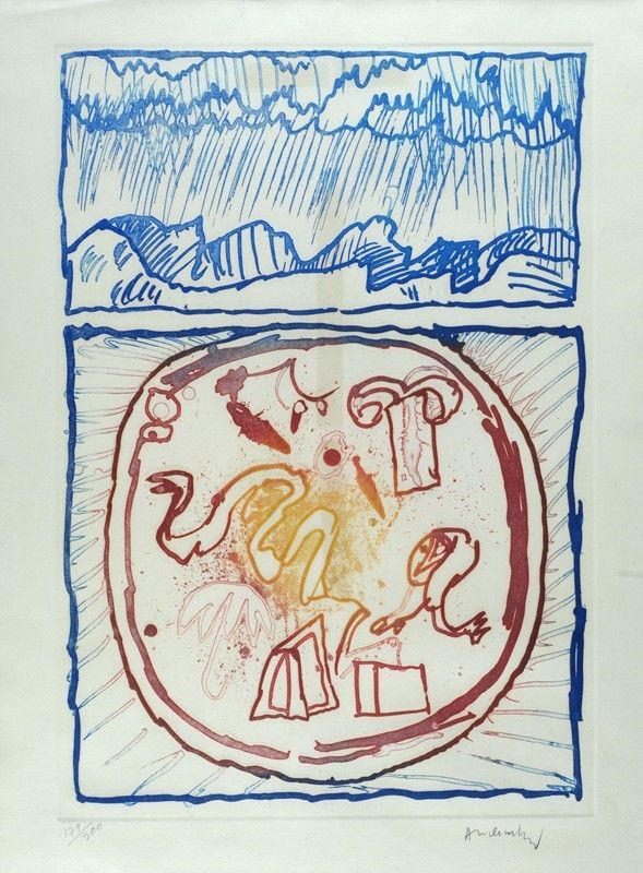 Pierre Alechinsky : Underground  (1969)  - Acquaforte e acquatinta a colori - Asta Arte Moderna e Contemporanea - III - Galleria Pananti Casa d'Aste