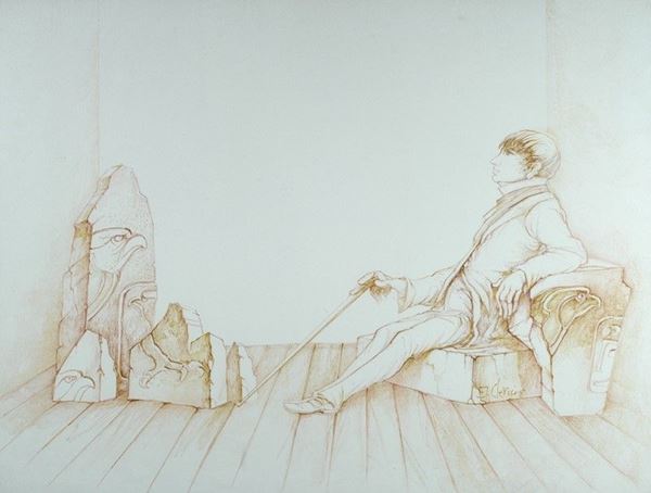 Fabrizio Clerici : Senza titolo  - Inchiostro su carta - Auction Arte Moderna e Contemporanea - III - Galleria Pananti Casa d'Aste