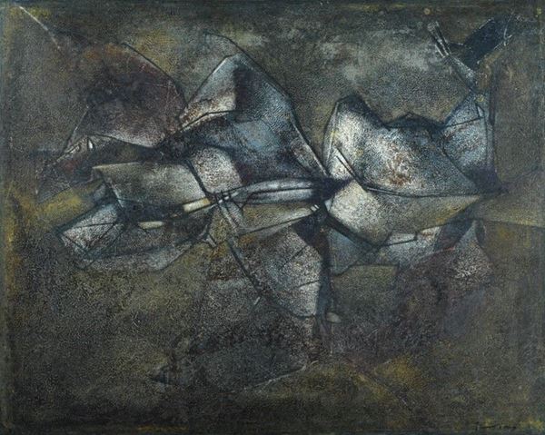 Salvatore Provino : Rocce  - Olio su tela - Asta Arte Moderna e Contemporanea - III - Galleria Pananti Casa d'Aste