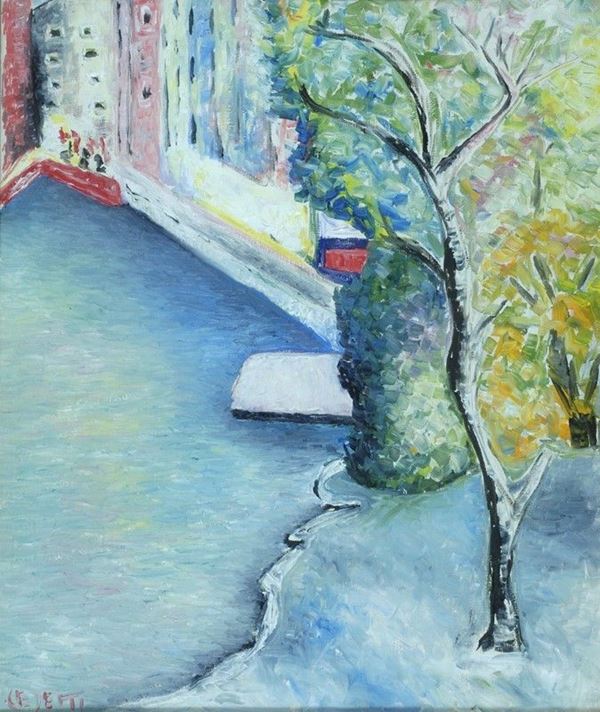 Giuseppe Cesetti : Senza titolo  (1948)  - Olio su tela - Auction Arte Moderna e Contemporanea - III - Galleria Pananti Casa d'Aste