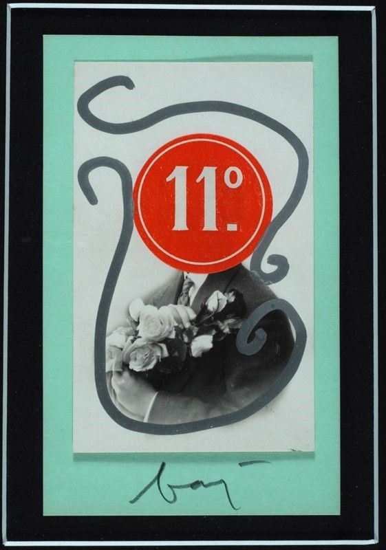 Enrico Baj : Senza titolo  - Tenica mista su carta - Asta Grafica ed Edizioni, Arte Moderna e Contemporanea - III - Galleria Pananti Casa d'Aste
