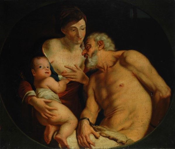 Scuola Emiliana, XVII sec. - La Carità Romana