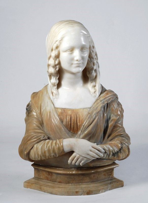 Anonimo, XIX - XX sec. : Monnalisa  - Marmo - Asta Antiquariato - I - Galleria Pananti Casa d'Aste
