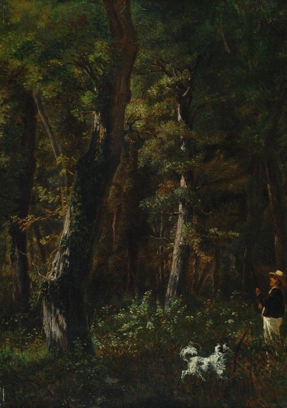 Filippo Palizzi - Figura nel bosco