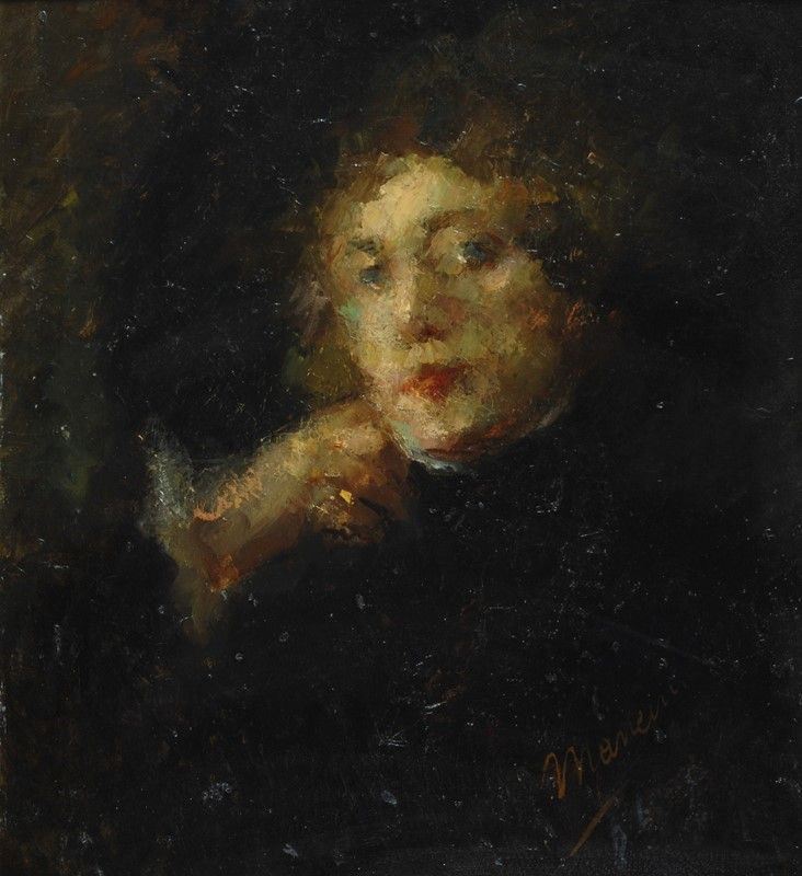 Antonio Mancini - Ritratto di Signora