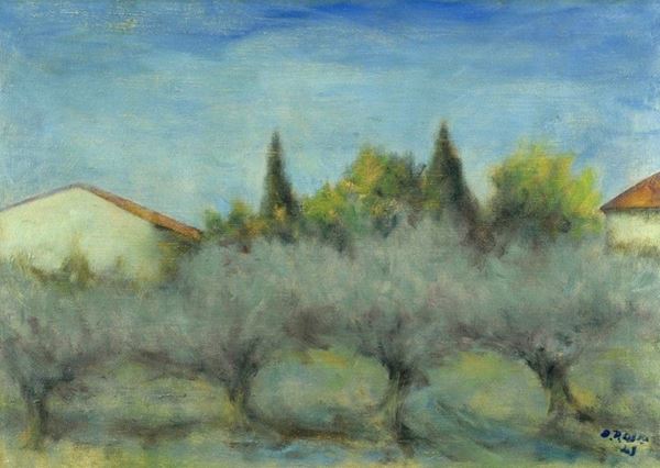 Ottone Rosai : Gli ulivi  (1945)  - Olio su tela - Asta Grafica ed Edizioni, Arte Moderna e Contemporanea - III - Galleria Pananti Casa d'Aste